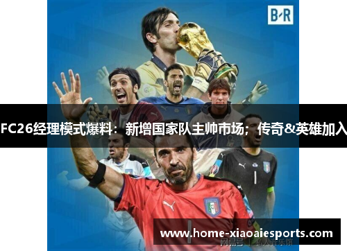 FC26经理模式爆料：新增国家队主帅市场；传奇&英雄加入